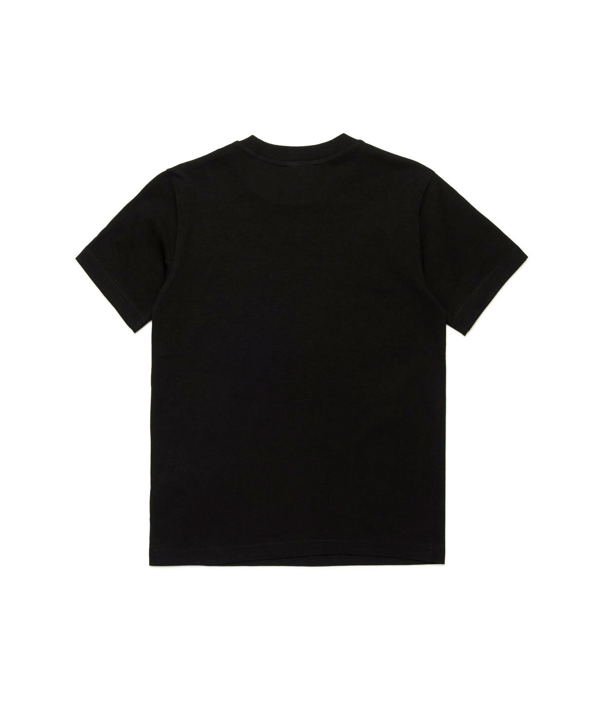 Diesel Kids T-shirt Nera con Patch Oval D