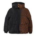 Sprayground Kids Giubbino Fantasia a Scacchi Dissolvenza Nero e Marrone per Bambini