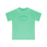 Iceberg Kids T-Shirt Menta con Logo per Bambine
