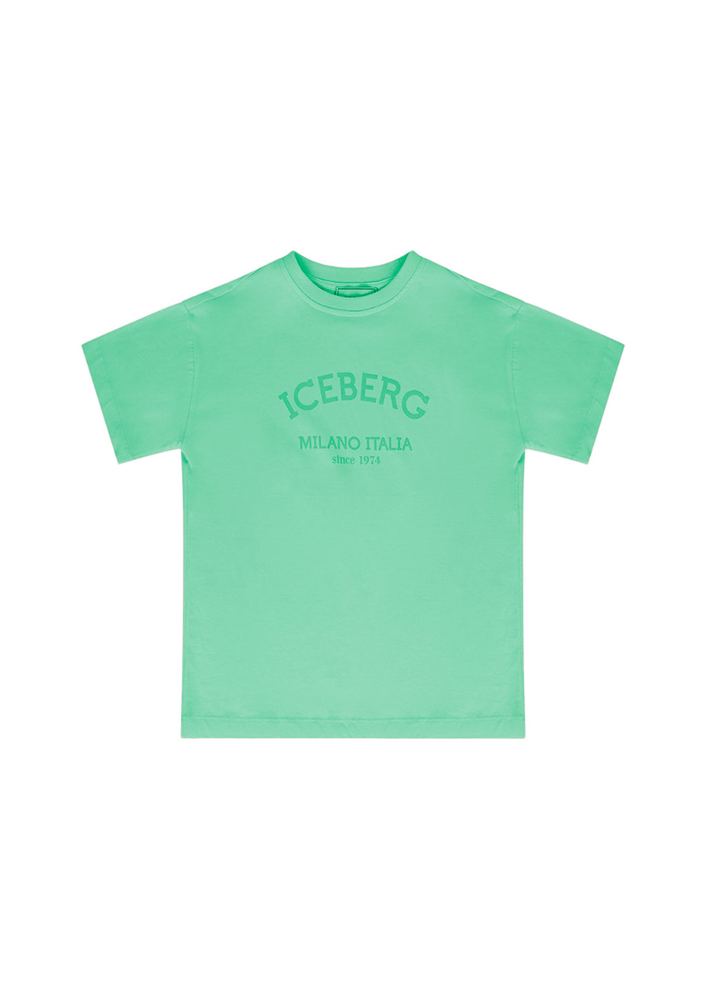 Iceberg Kids T-Shirt Menta con Logo per Bambine