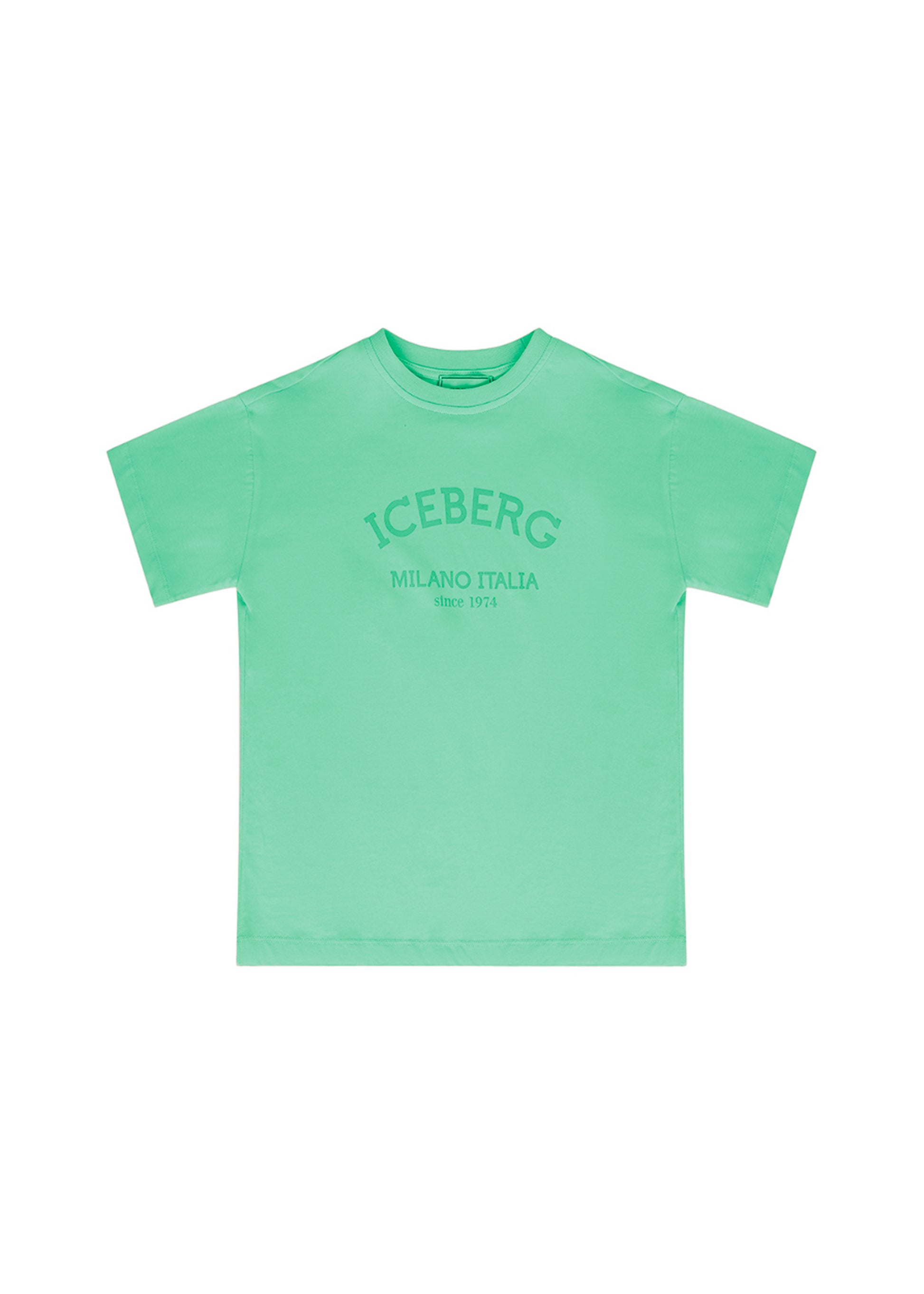 Iceberg Kids T-Shirt Menta con Logo per Bambine
