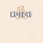 Moschino Kids Felpa Beige con Logo Teddy Bear per Bambini