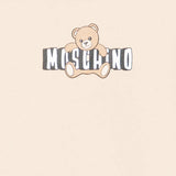 Moschino Kids Felpa Beige con Logo Teddy Bear per Bambini