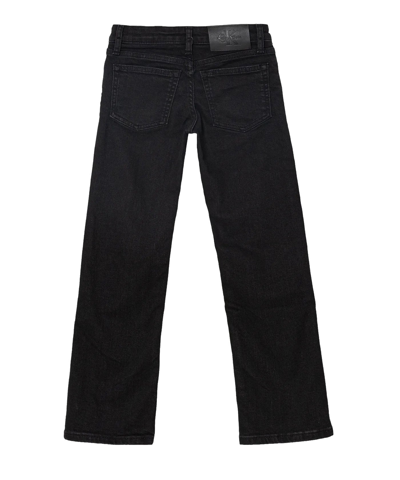 Calvin Klein Kids Pantalone Straigth in Denim Nero per Bambine