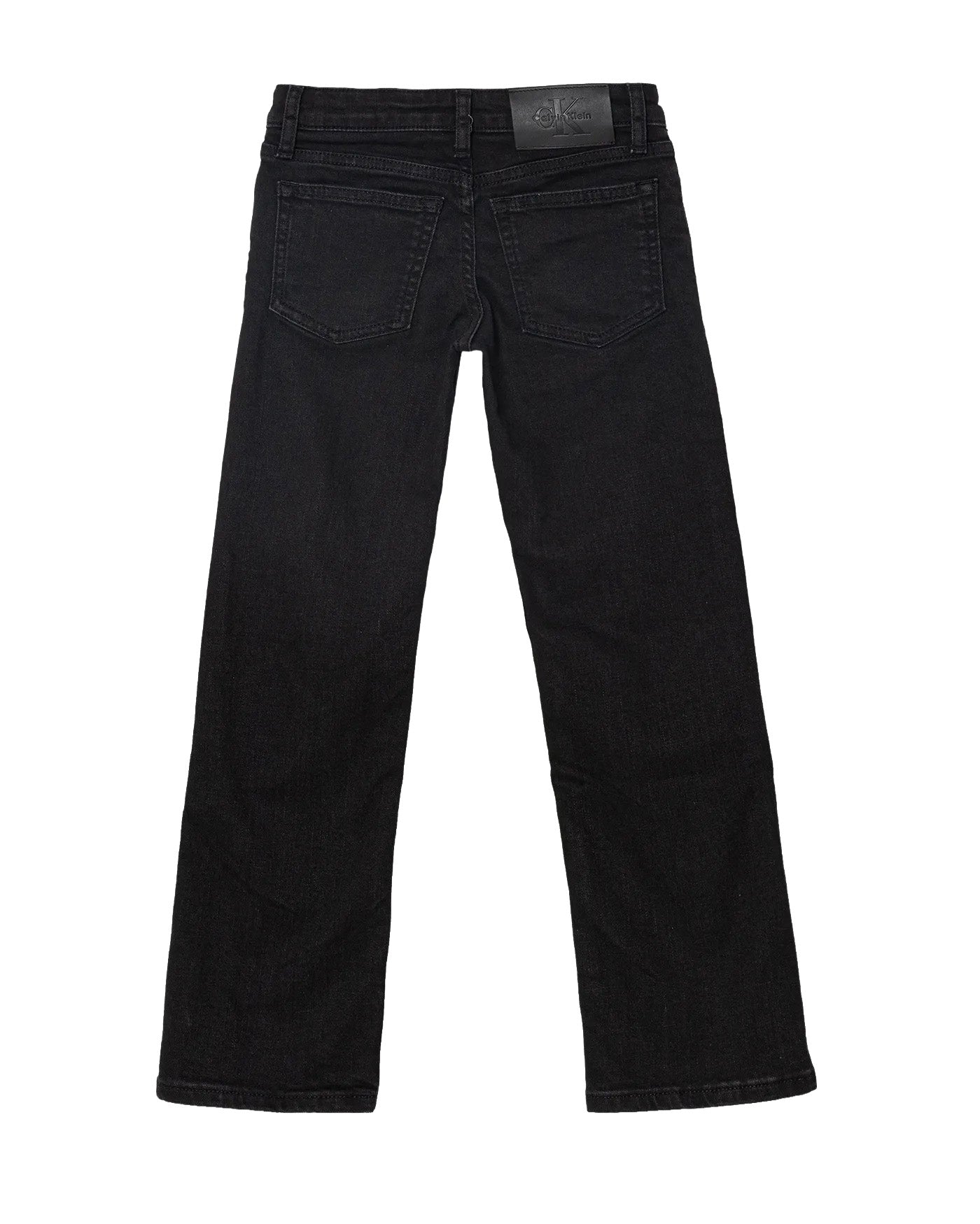 Calvin Klein Kids Pantalone Straigth in Denim Nero per Bambine