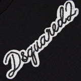 Dsquared2 Kids Black T-Shirt with Embroidered Logo for Girls