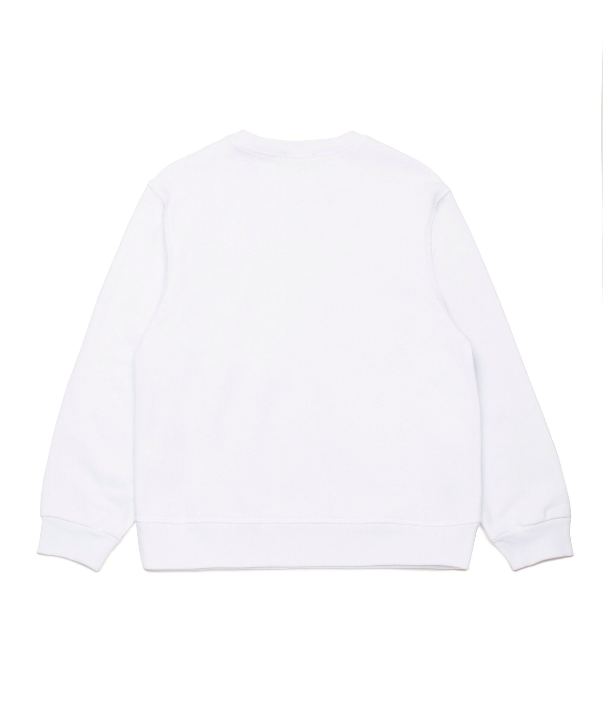 Dsquared2 Kids Felpa Girocollo Bianca con Stampa D2 Leaf per Bambini (retro)