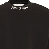 Palm Angels Kids Felpa Nero con Logo per Bambini