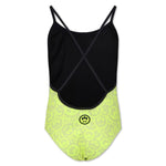 Barrow Kids Costume Intero Giallo Fluo con Smile All-over