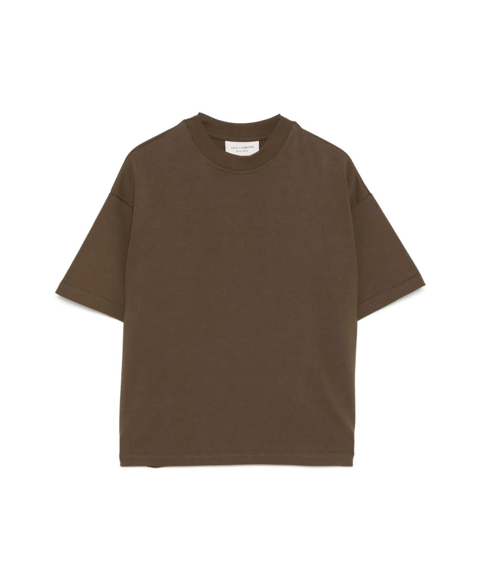 Yes London T-shirt Marrone con Logo per Bambini