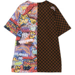Sprayground Kids T-Shirt Marrone e Multicolor All-Over per Bambini