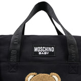 Moschino Kids Borsa Fasciatoio Nero con Teddy e Logo