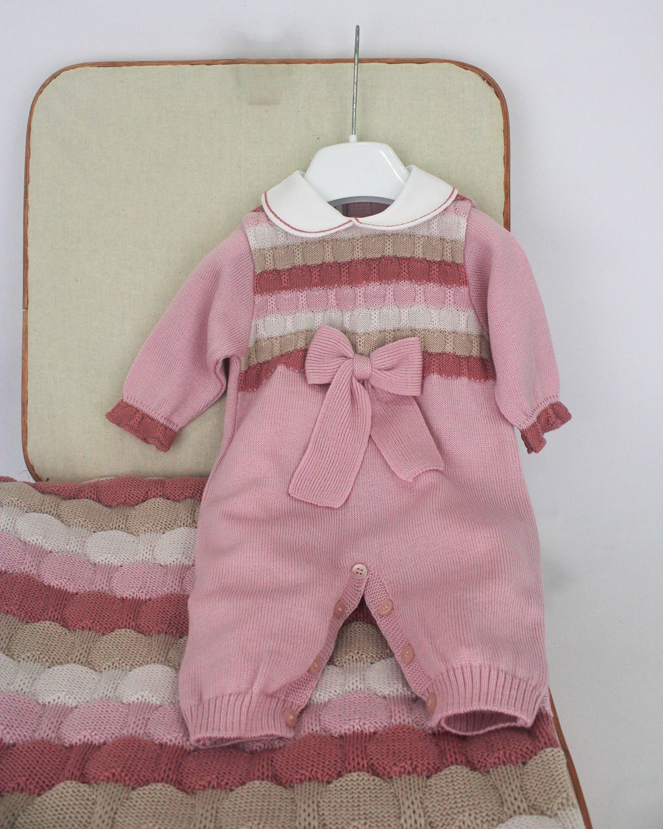 Marlù Tutina Multicolor con Fiocco Rosa per Neonate
