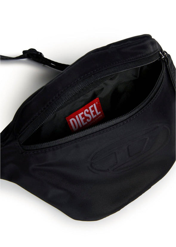 Diesel Kids Marsupio con Logo Oval D Nero