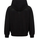 Marcelo Burlon County of Milan Kids Felpa Nero con Ali Strass per Bambine