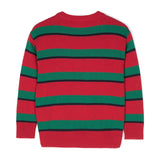 Moschino Kids Maglione Rosso/Verde con Teddy Bear per Bambini (retro)