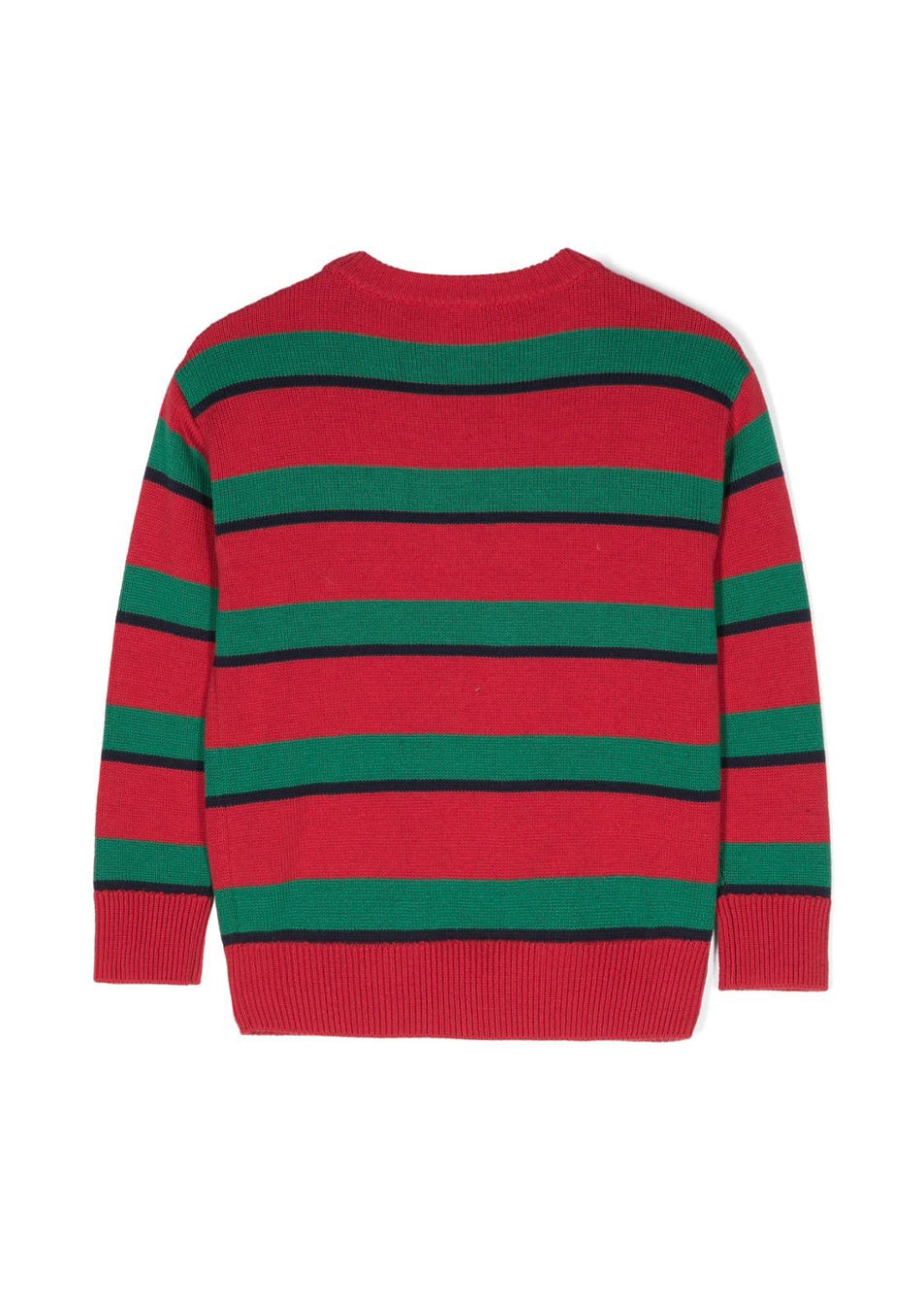 Moschino Kids Maglione Rosso/Verde con Teddy Bear per Bambini (retro)