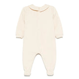 Moschino Kids Tutina Beige con Logo Teddy Bear per Neonati (retro)