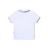 Boss Kids Polo Bianca con Logo per Neonati (retro)