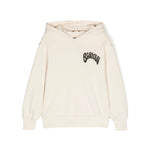Barrow Kids Felpa Crema con Cappuccio con Stampa Logo per Bambini
