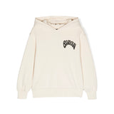 Barrow Kids Felpa Crema con Cappuccio con Stampa Logo per Bambini