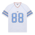 Gcds Kids T-Shirt Bianco e Blu con Logo per Bambini