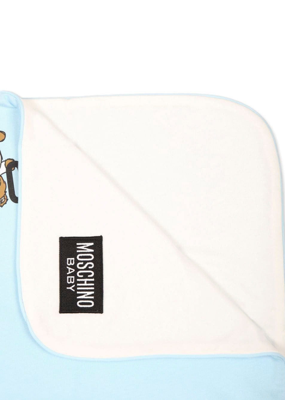Moschino Kids Coperta Cielo con Logo Teddy Bear per Neonati dettaglio)