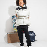 Blauer Kids Giubbino Beige con Patch Logo per Bambini