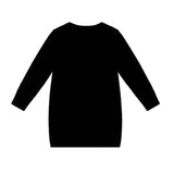 Dsquared2 Kids Abito Nero con Logo DSQ2 per Neonate