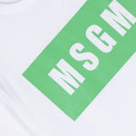 MSGM Kids T-Shirt Bianca con Logo per Bambini