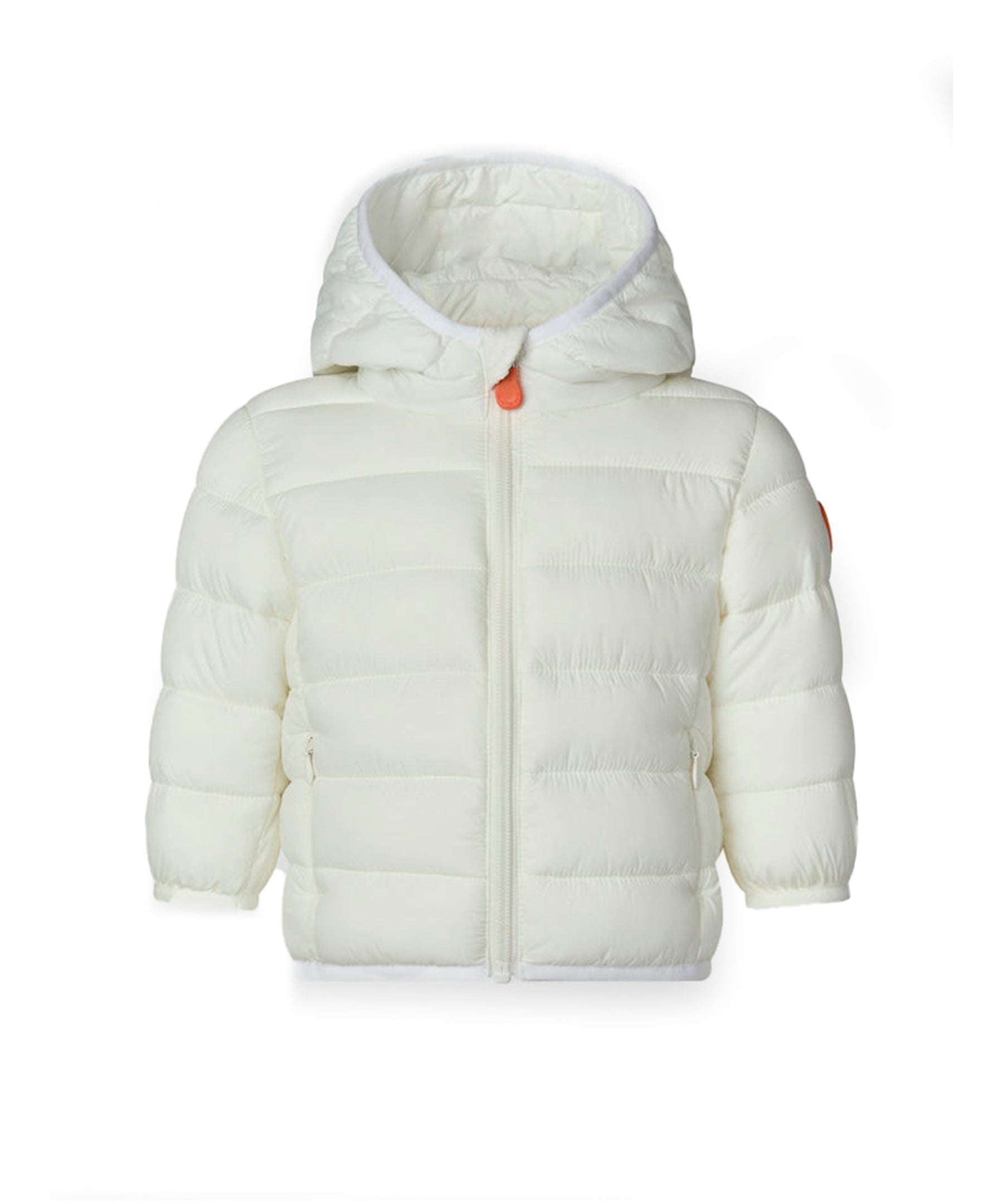 Save The Duck Kids Piumino Bianco con Patch Logo per Neonati