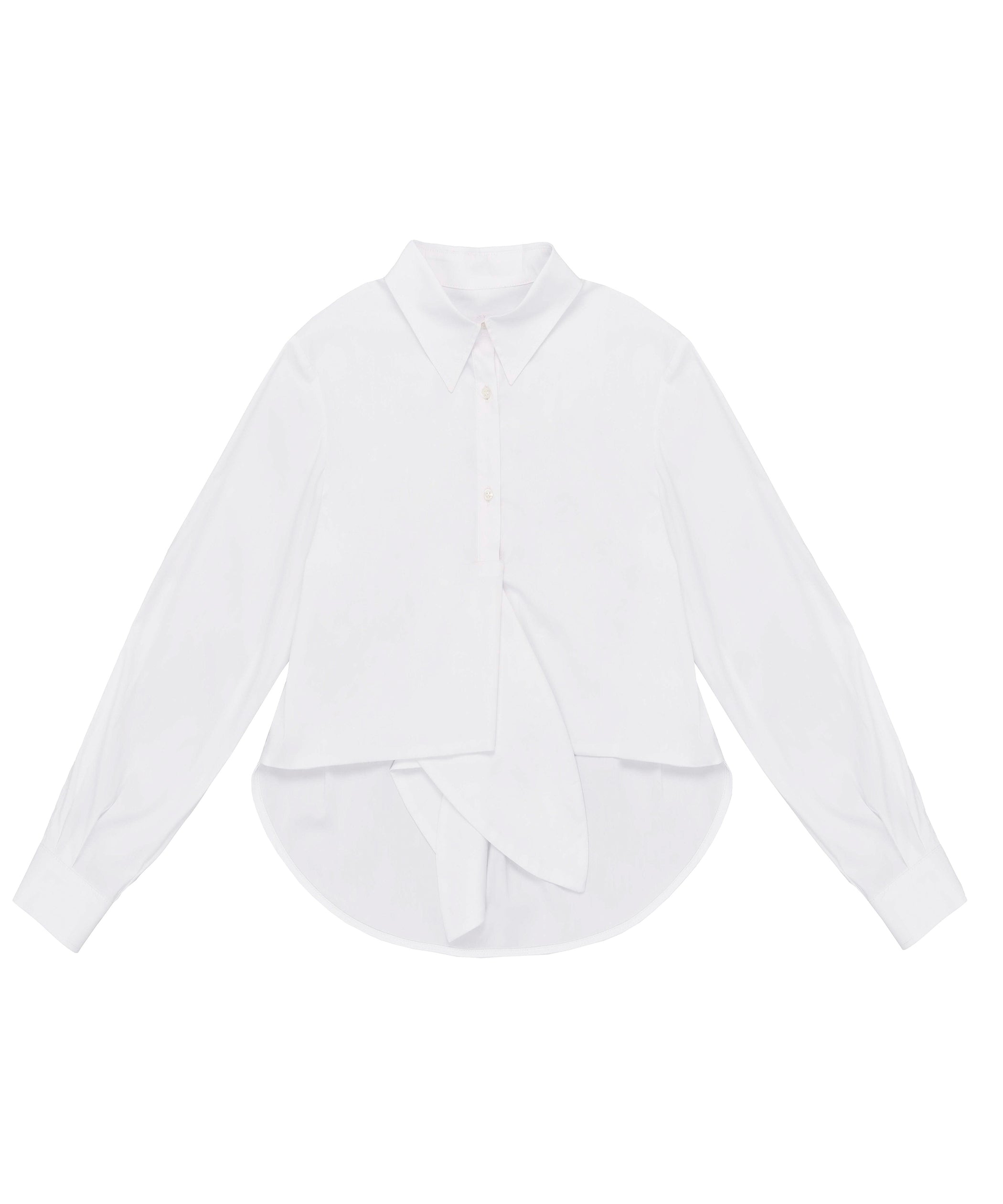 MSGM Kids Camicia Bianca con Fiocco per Bambine