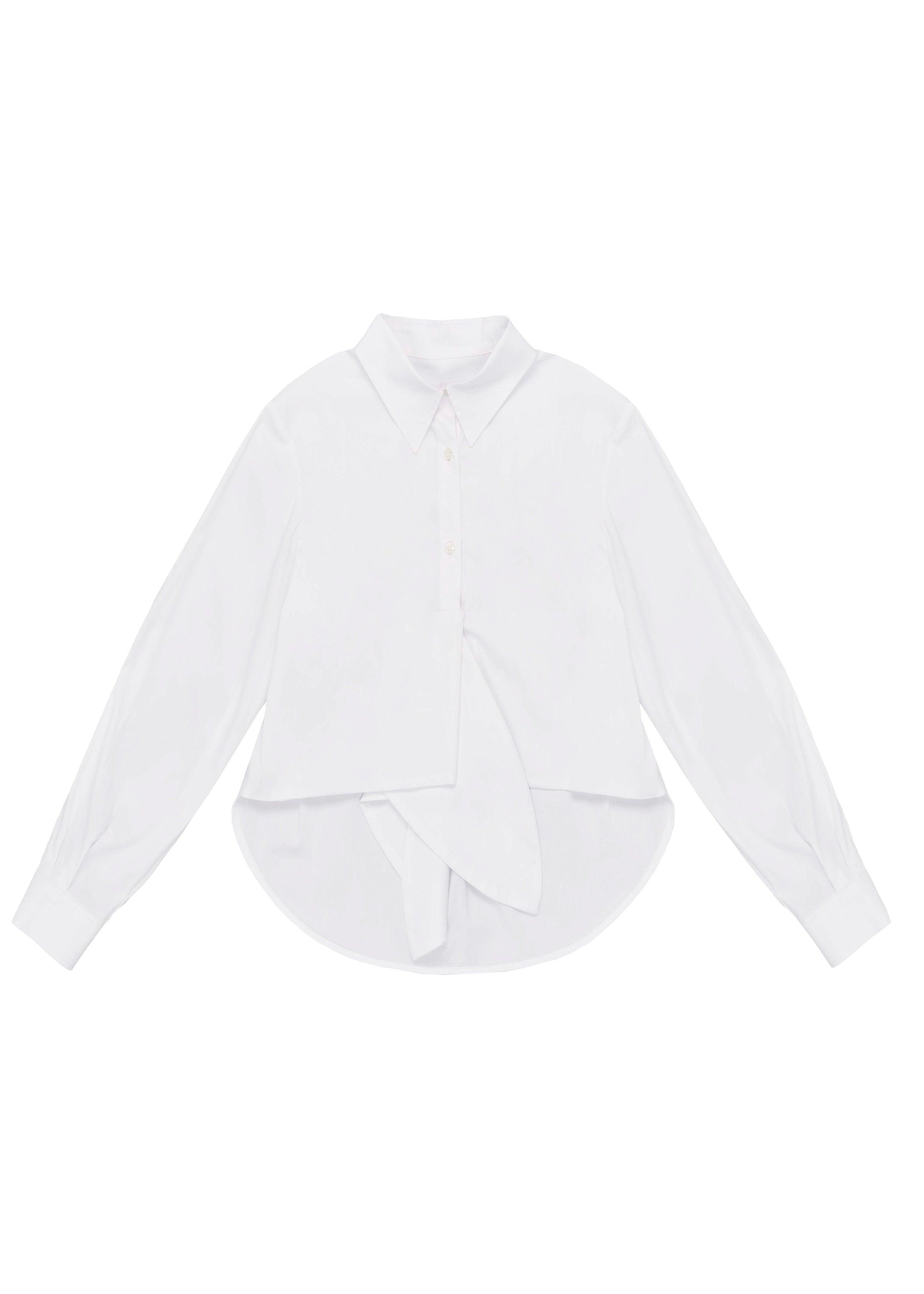 MSGM Kids Camicia Bianca con Fiocco per Bambine