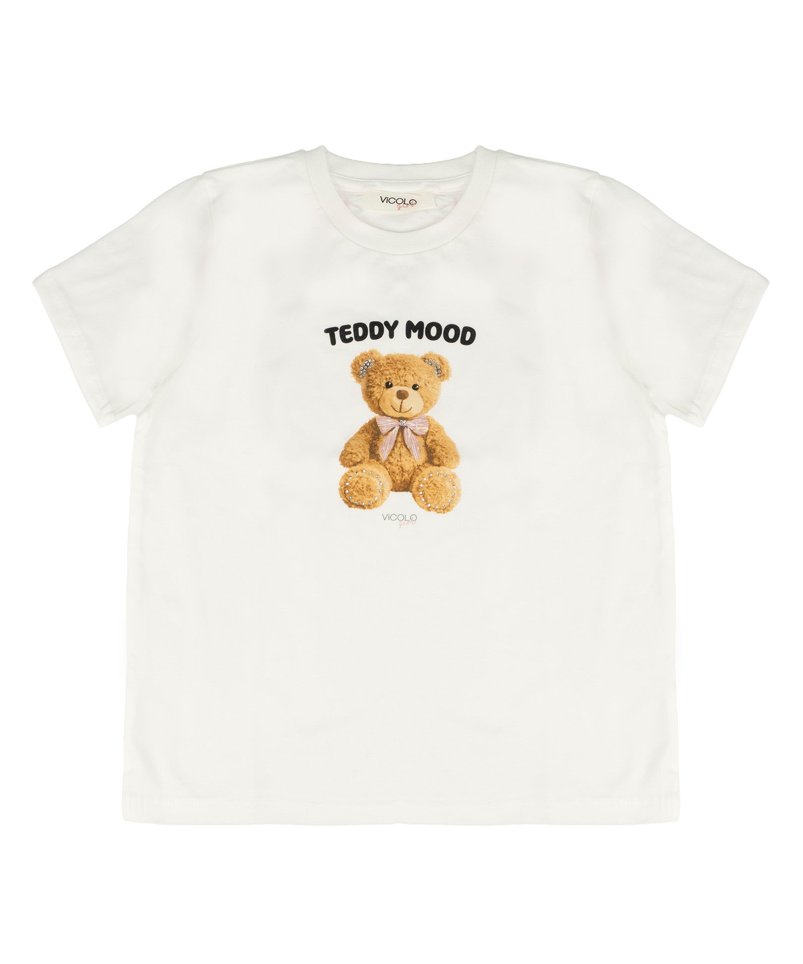 Vicolo Kids T-Shirt Bianco con Stampa per Bambine