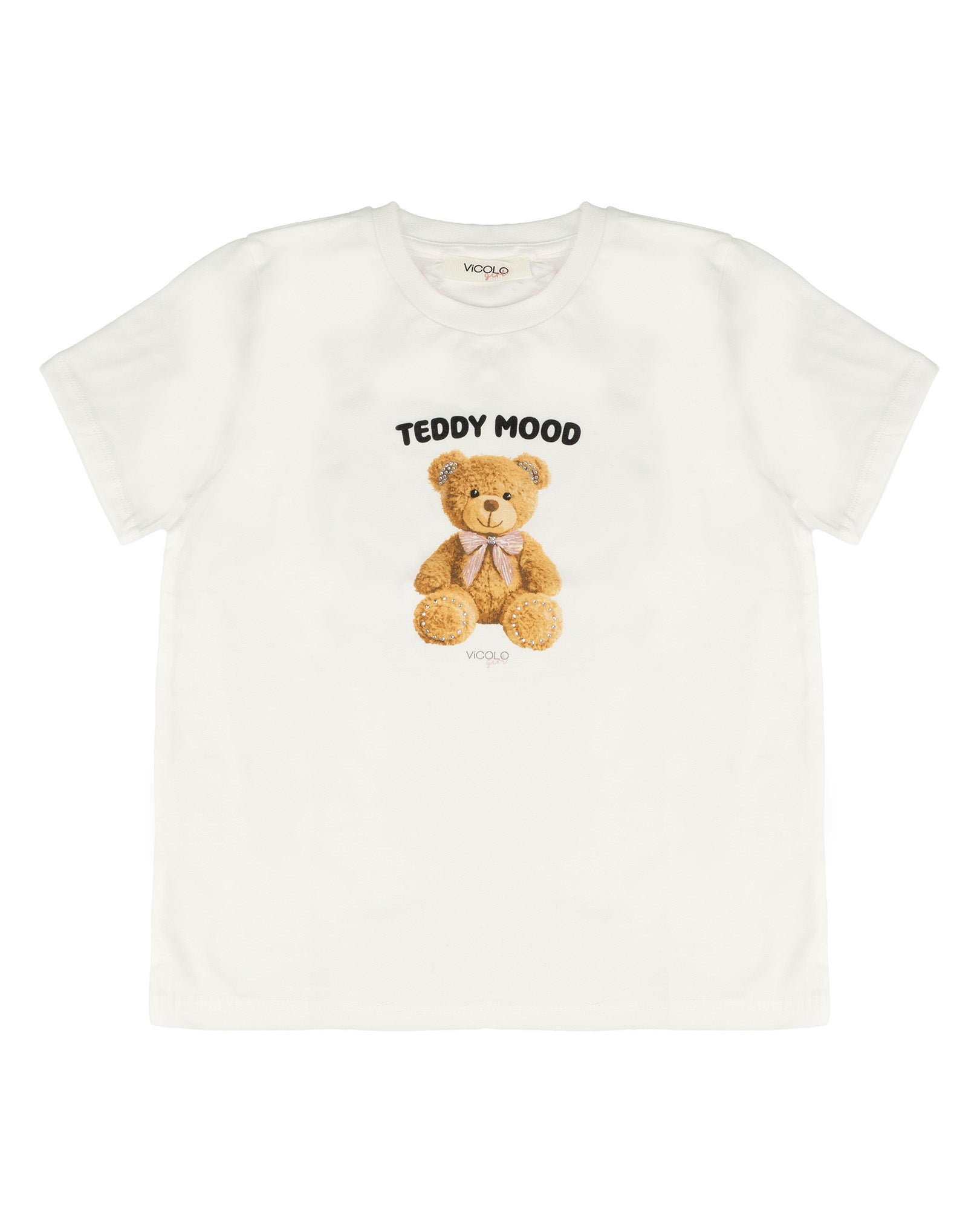 Vicolo Kids T-Shirt Bianco con Stampa per Bambine