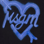 MSGM Kids Felpa Nera con Logo Neon per Bambine (dettaglio)