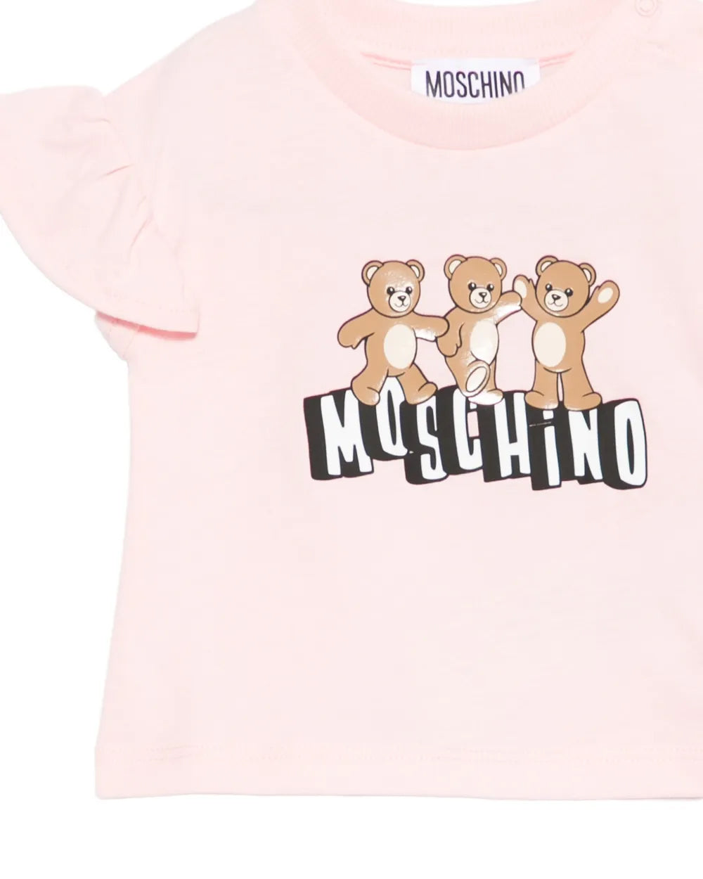 Moschino Kids T-Shirt con Teddy Bear Rosa per Neonate