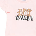Moschino Kids T-Shirt con Teddy Bear Rosa per Neonate