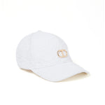 Twinset Kids Cappello Bianco in Pizzo Macramè per Bambine (fronte)