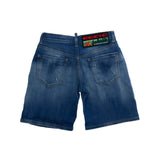 Dsquared2 Kids Bermuda in Denim con Patch Logo sul Retro per Bambini