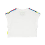 Barrow Kids Canotta Crop Bianca con Stampa per Bambine (retro)