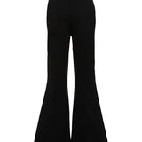Diesel Kids Pantalone a Fondo Ampio Nero con Logo per Bambine