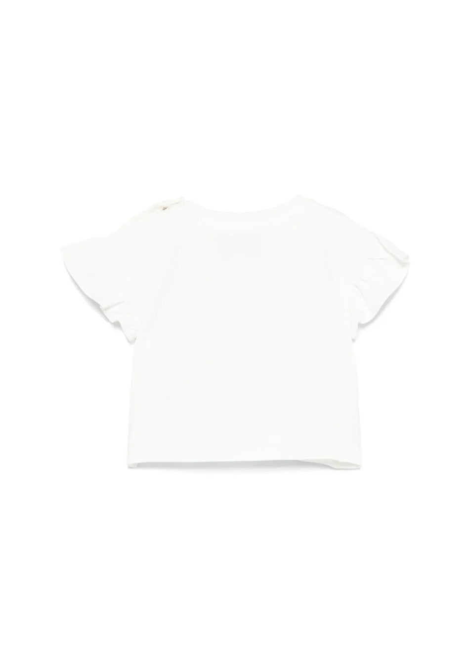 Moschino Kids T-shirt Bianca con Stampa per Neonate
