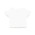 Moschino Kids T-shirt Bianca con Stampa per Neonate
