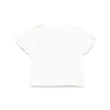 Moschino Kids T-shirt Bianca con Stampa per Neonate