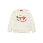 Diesel Kids Felpa Panna con Oval D per Neonati
