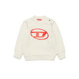 Diesel Kids Felpa Panna con Oval D per Neonati