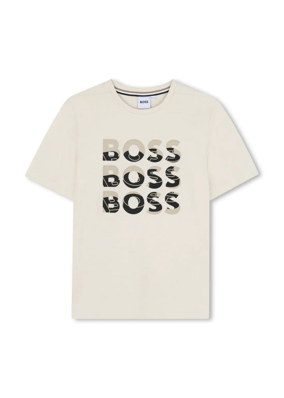 Boss Kids T-shirt Sabbia con Stampa Boss per Bambini