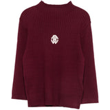 Roberto Cavalli Kids Maglione Bordeaux con Logo per Bambine