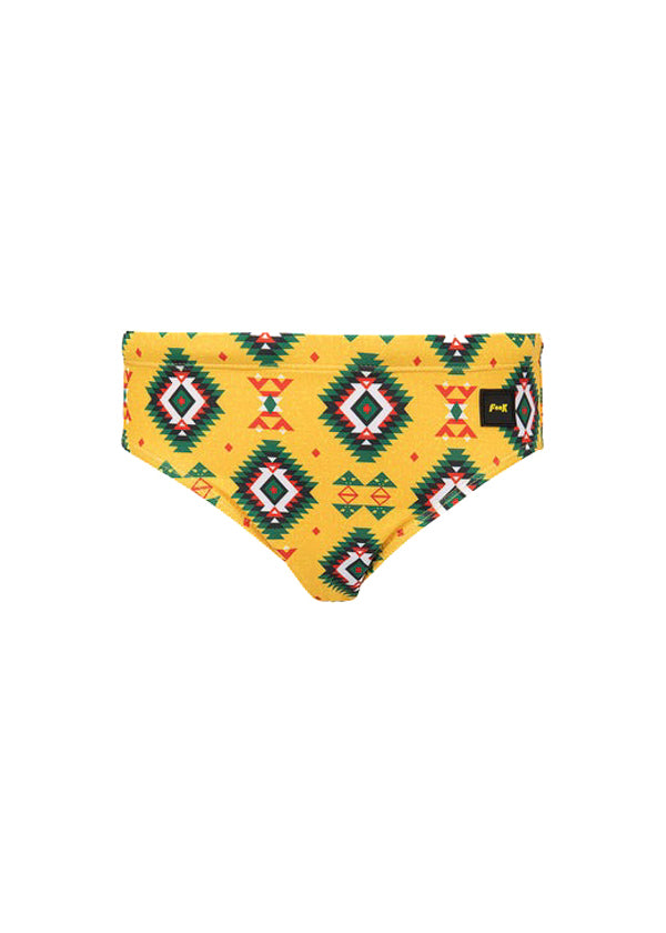 Effek Yellow Abstract Fantasy Swimsuit for Kids